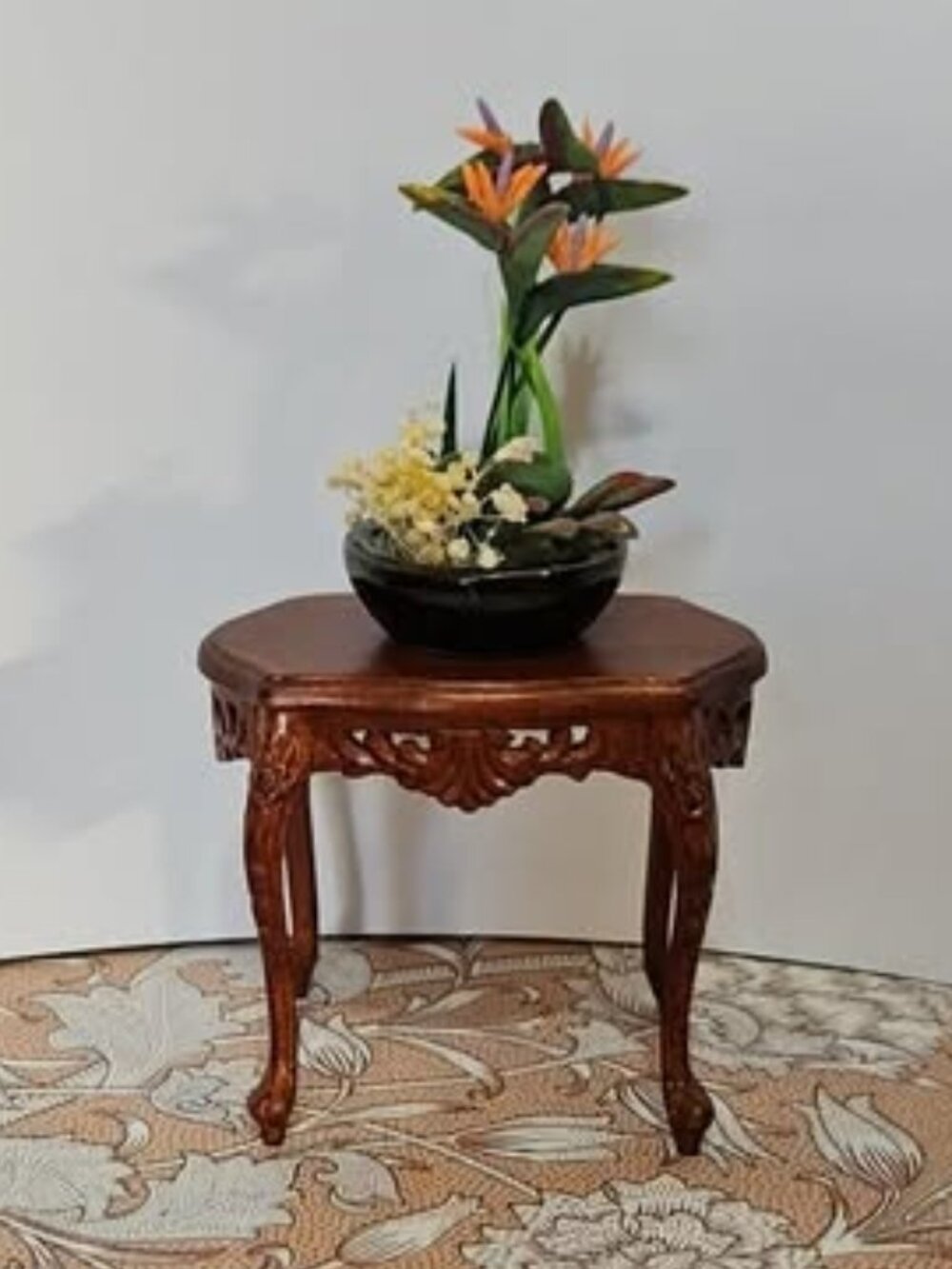 Bespaq Dollhouse Miniature Side Table 1:12 Scale